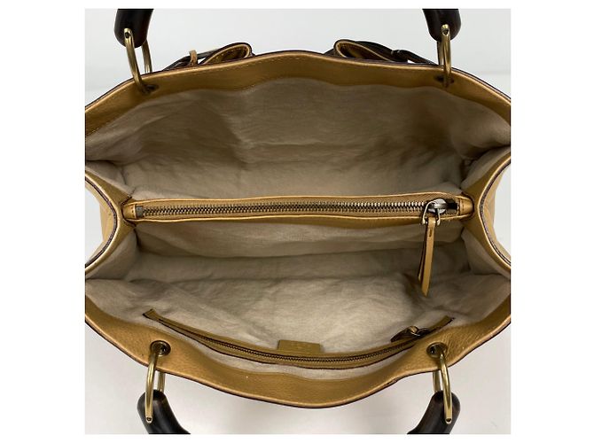 Borsa a mano Gucci in pelle gialla - vista 7