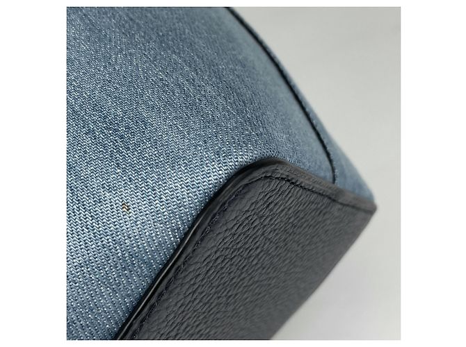 Borsa a mano Coach in denim azzurro - vista 3