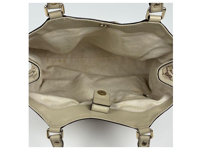 Borsa Gucci Sukey beige in tela GG e pelle - vista 10