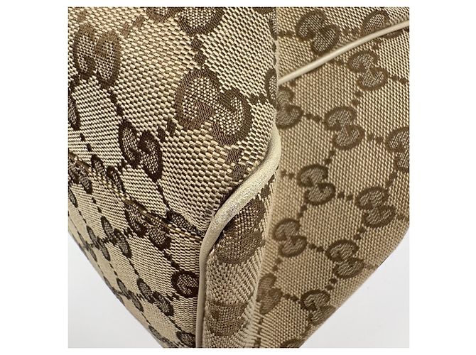 Borsa Gucci Sukey beige in tela GG e pelle - vista 3