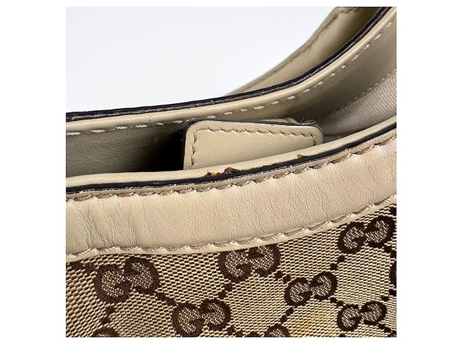 Borsa Gucci Sukey beige in tela GG e pelle - vista 5