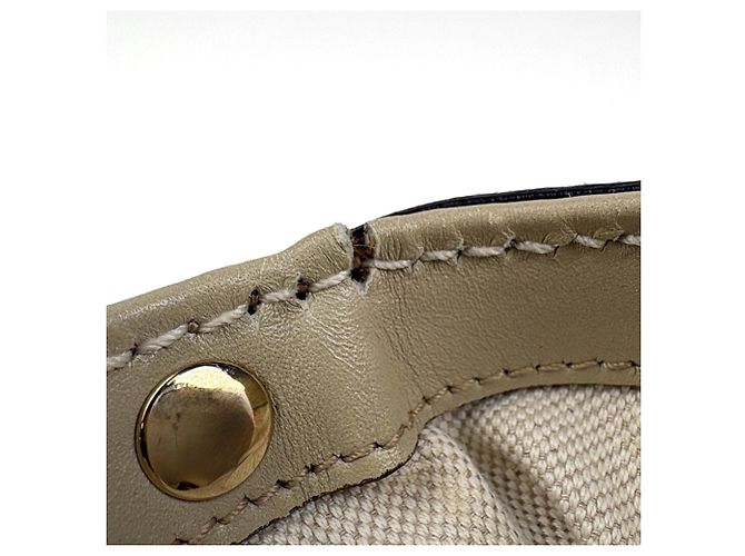 Borsa Gucci Sukey beige in tela GG e pelle - vista 8