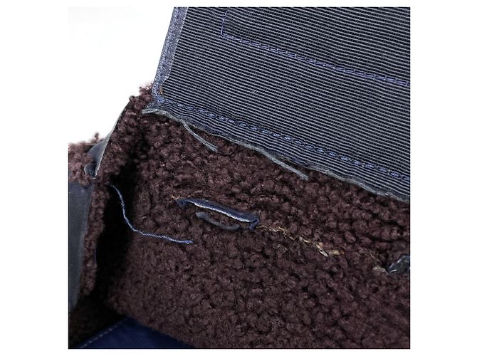 Borsa a mano Chanel in pelle blu navy - vista 9