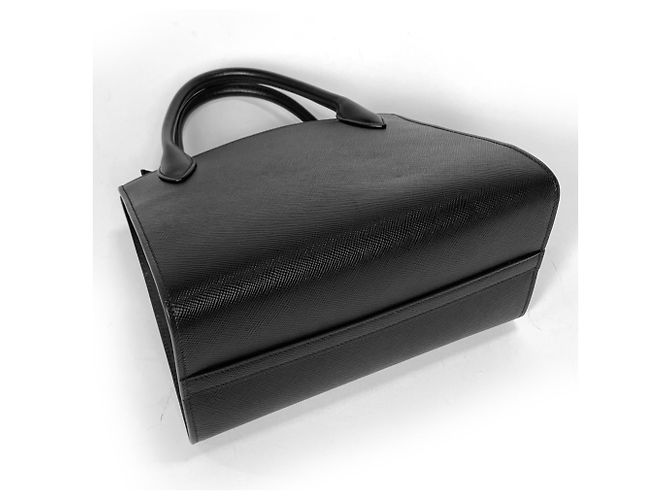 Borsa a mano Prada in pelle Saffiano nera - vista 2