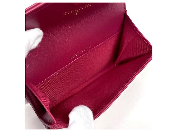 Tarjetero de piel roja Chanel - vista 6