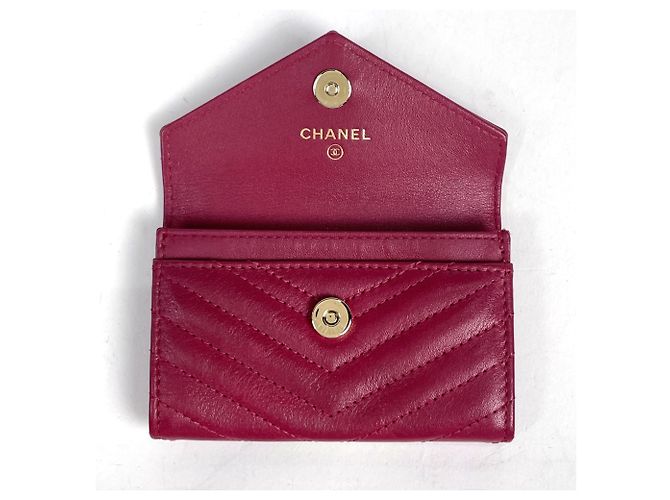 Tarjetero de piel roja Chanel - vista 7