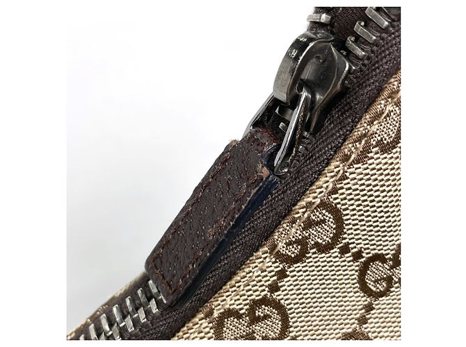 Borsa a tracolla Gucci in tela GG marrone - vista 4