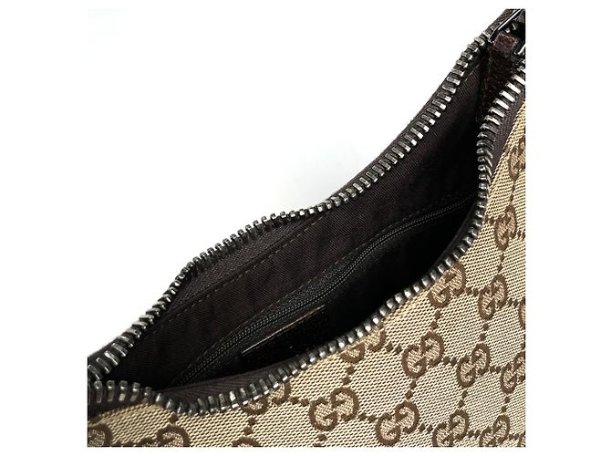 Borsa a tracolla Gucci in tela GG marrone - vista 7