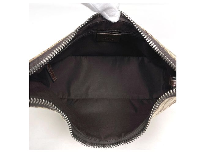 Borsa a tracolla Gucci in tela GG marrone - vista 8
