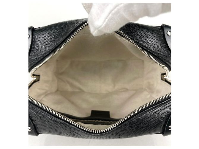 Borsa a tracolla Gucci in pelle nera - vista 8