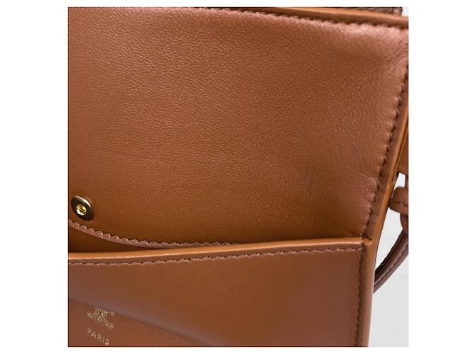 Céline Borsa a tracolla Celine in pelle marrone - vista 7