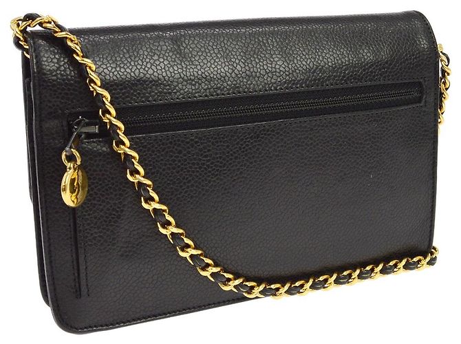 Chanel Vintage Timeless Wallet on Chain Caviar - vista 2