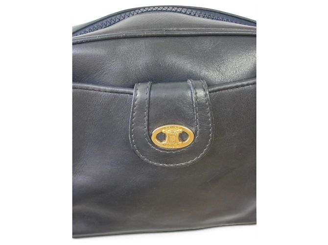 Céline Celine Borsa Triomphe Pelle Nera - vista 6