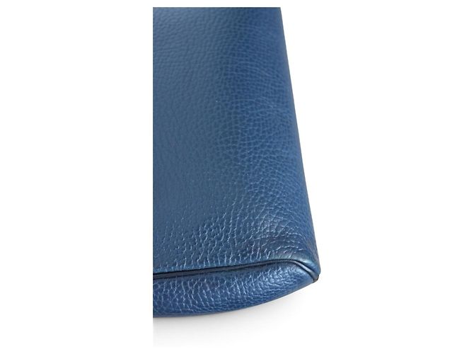 Christian Dior Borsa a Tracolla in Pelle Blu Navy - vista 11