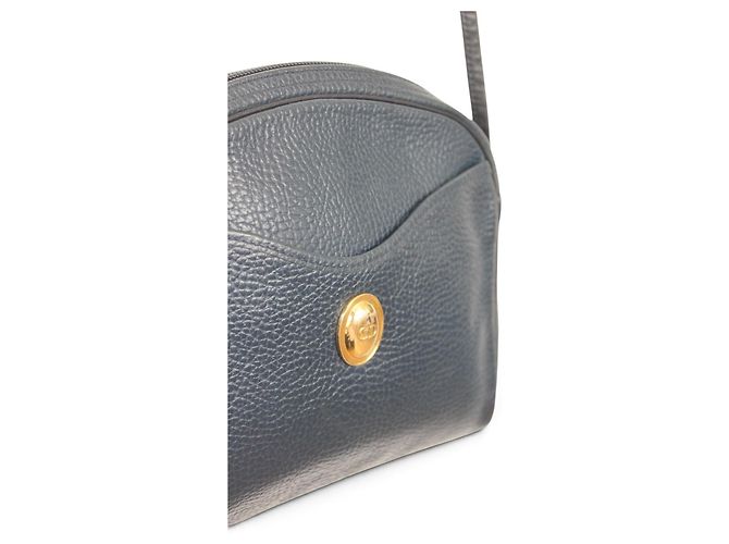 Christian Dior Borsa a Tracolla in Pelle Blu Navy - vista 4