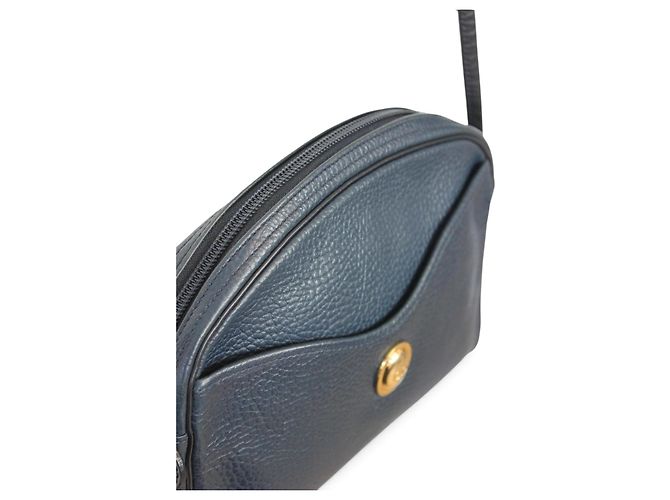 Christian Dior Borsa a Tracolla in Pelle Blu Navy - vista 9