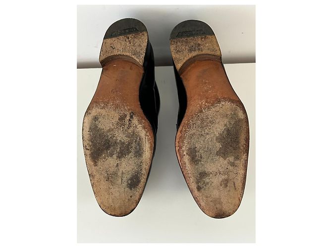 Mocassini Gucci in pelle nera con fibbia Double G - vista 9