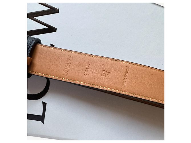 Loewe Anagramm Ledergürtel Schwarz Gold - Ansicht 13