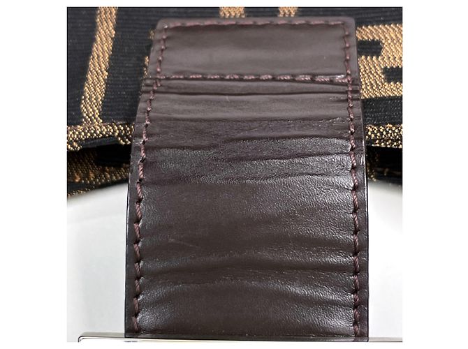 Fendi Schultertasche aus Canvas mit Zucca-Muster - Ansicht 4