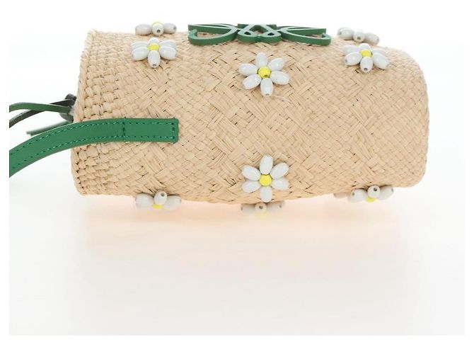 Loewe Paula's Ibiza Anagram Bucket Woven Raffia with Leather - vista 3