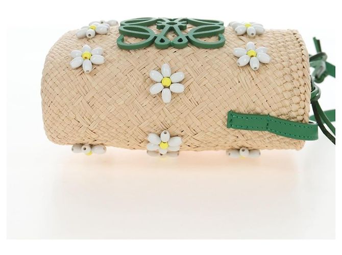 Loewe Paula's Ibiza Anagram Bucket Woven Raffia with Leather - vista 4