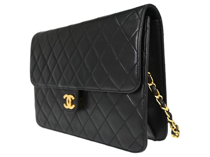 Chanel Vintage Square Flap Quilted Lambskin Medium - vista 3