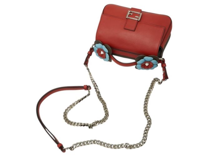 Borsa a tracolla Fendi Double Micro Bucket Flower Chain - vista 8