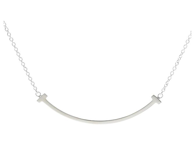 Pendente Tiffany & Co. T Smile Oro Bianco 18K Small - vista 2