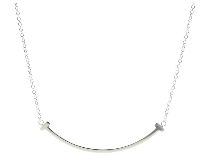 Pendente Tiffany & Co. T Smile Oro Bianco 18K Small - vista 3