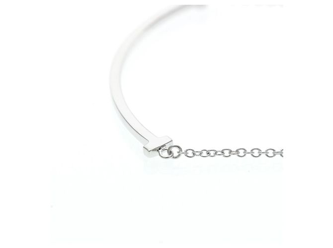 Pendente Tiffany & Co. T Smile Oro Bianco 18K Small - vista 4
