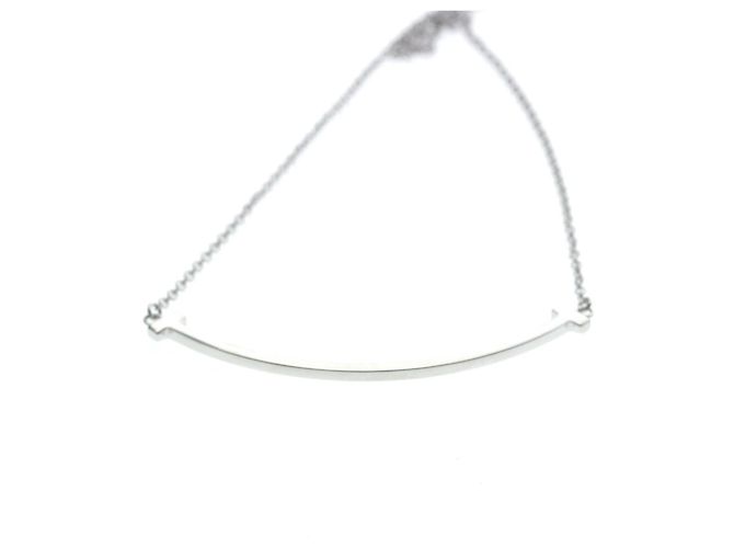 Pendente Tiffany & Co. T Smile Oro Bianco 18K Small - vista 5