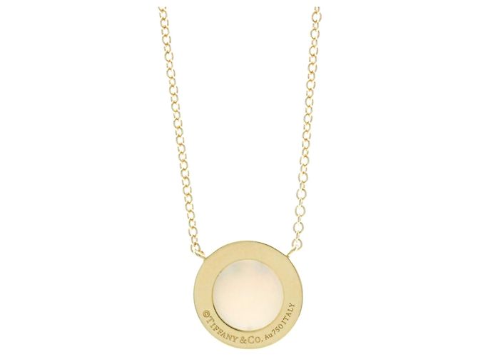 Pendente Tiffany & Co. T Circle in oro giallo 18K con diamante - vista 3