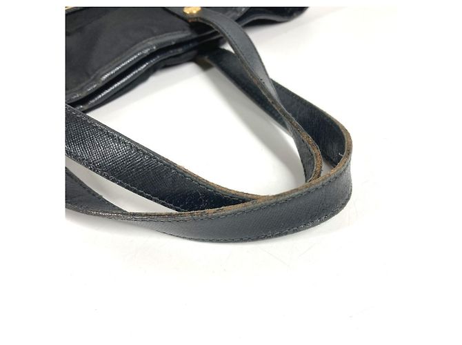 Borsa Prada in pelle nera e nylon - vista 11