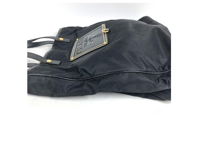 Borsa Prada in pelle nera e nylon - vista 13