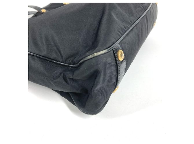 Borsa Prada in pelle nera e nylon - vista 14