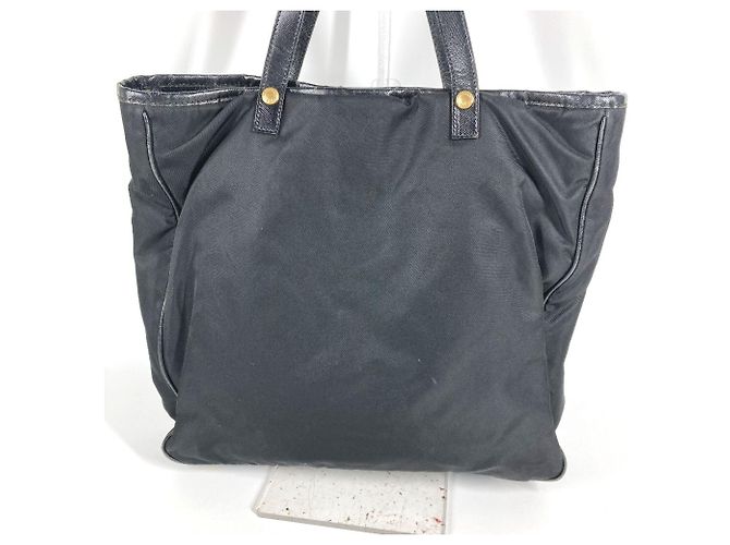 Borsa Prada in pelle nera e nylon - vista 2