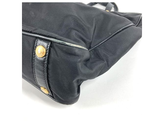 Borsa Prada in pelle nera e nylon - vista 4