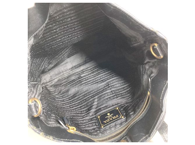 Borsa Prada in pelle nera e nylon - vista 5
