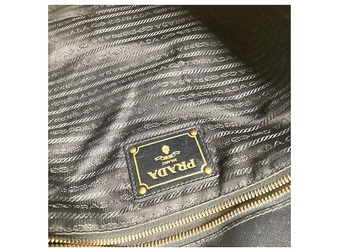 Borsa Prada in pelle nera e nylon - vista 6