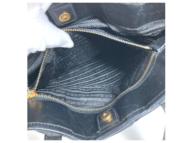 Borsa Prada in pelle nera e nylon - vista 7