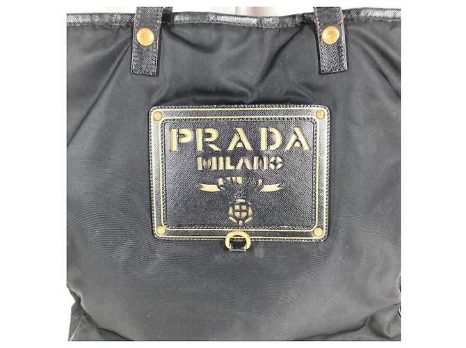 Borsa Prada in pelle nera e nylon - vista 8