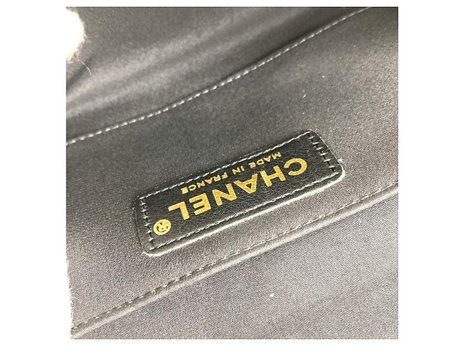 Borsa a tracolla Chanel in raso nero - vista 13