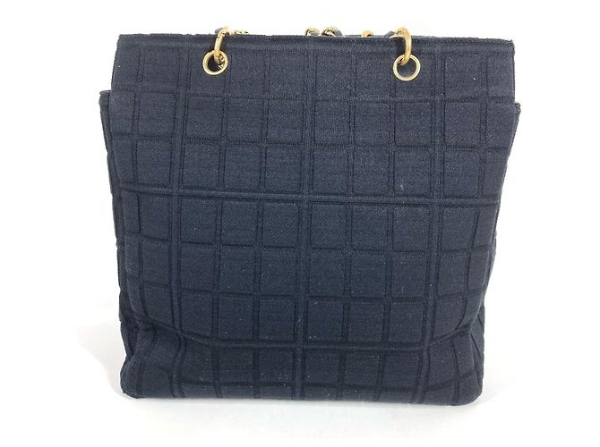 Borsa Tote Chanel CC Coco Mark Logo Chocolate Bar - vista 2