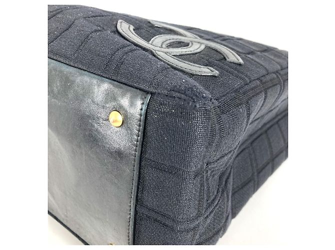 Borsa Tote Chanel CC Coco Mark Logo Chocolate Bar - vista 6