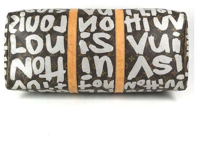 Borsa Boston Louis Vuitton Monogram Graffiti Keepall 50 - vista 5