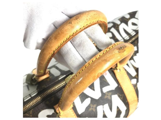 Borsa Boston Louis Vuitton Monogram Graffiti Keepall 50 - vista 8