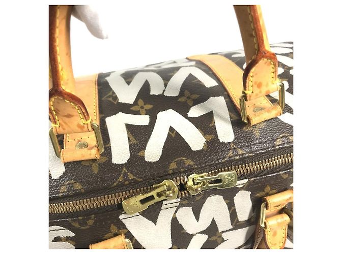Borsa Boston Louis Vuitton Monogram Graffiti Keepall 50 - vista 9