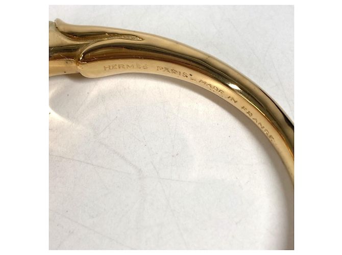 Hermès Bracciale rigido Hermes Vintage in metallo dorato - vista 6