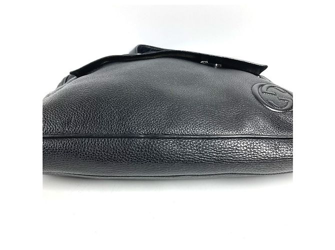 Borsa porta documenti Gucci in pelle nera - Modello 322057 - vista 5