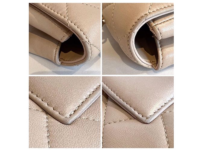 Borsa Chanel Trendy CC in pelle matelassé - Beige - vista 20